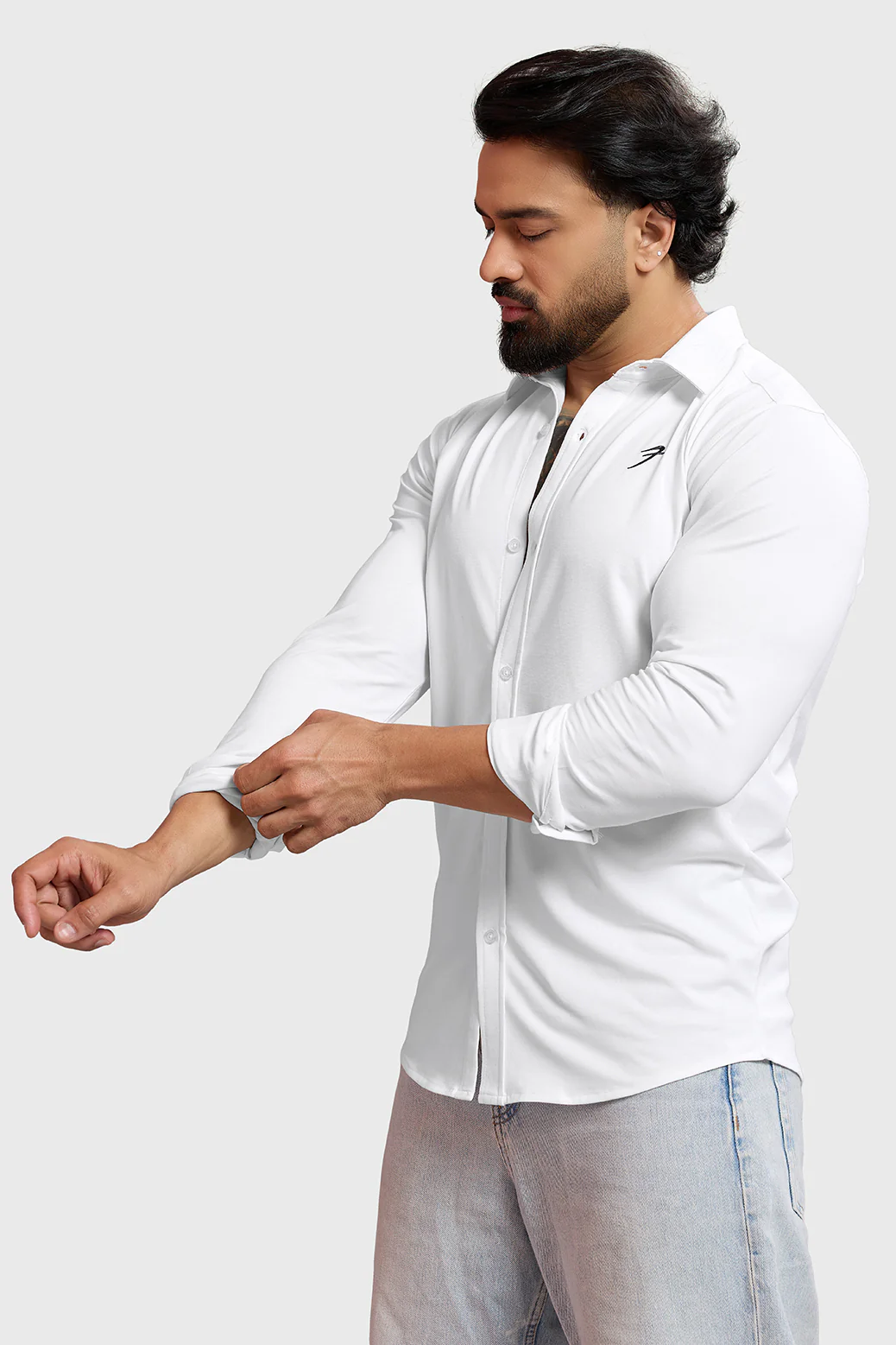 Aero Fullsleeves Shirt White - Image 2