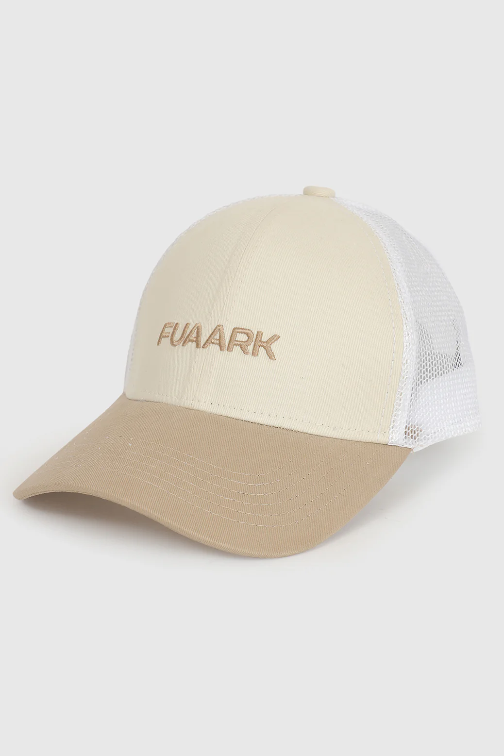 Sleek Trucker  Cap Beige/White - Image 2