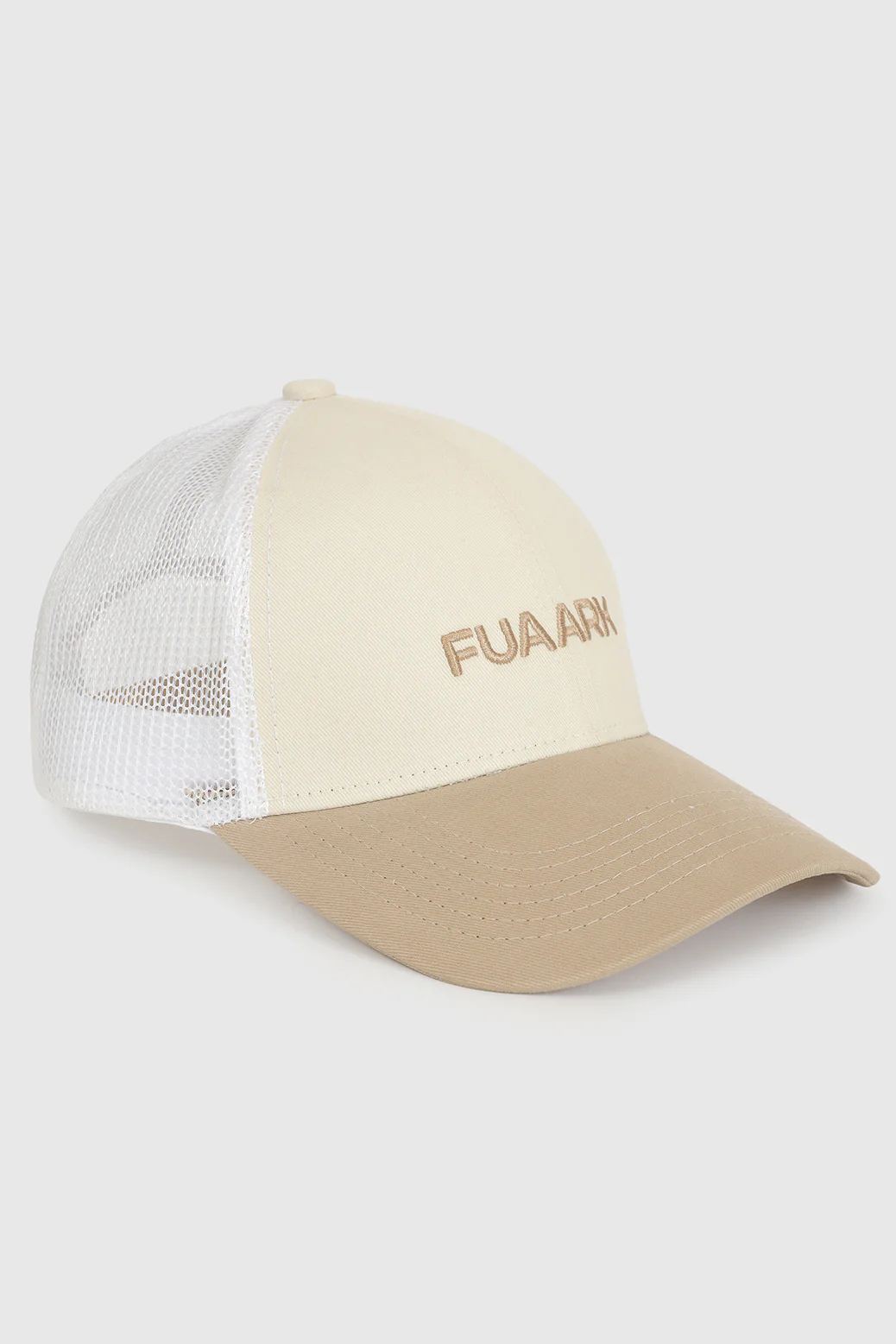 Sleek Trucker  Cap Beige/White - Image 5